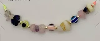 Multicolor Beaded Bracelet for Women Natural Stone & Rice Bead Charm Bracelet Gold Spacer Boho Style Jewelry