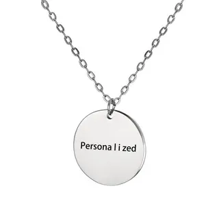 Personalized Heart Necklace for Women, Stainless Steel Polished Heart Pendant with Custom Engraving (Double-Sided), Hypoallergenic Tarnish-Free Chain 50+5cm, Gift for Lovers