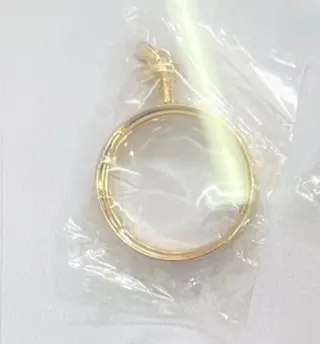 Large Round Glass Flower Frame Pendant Charm, Gold Alloy + Clear Glass Panel, DIY Jewelry Wedding Keepsake Dried Flower Frame, 1pc