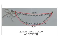 Pearl Bow Heart Double-Layer Garland 36cm/46cm Wedding Window Party Decorative Bead Hanging Ornament