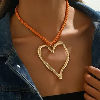 Vintage Gold Chain Necklace for Women, 18K Gold Plated Alloy Link Choker, Adjustable 37+5cm Retro Statement Necklace