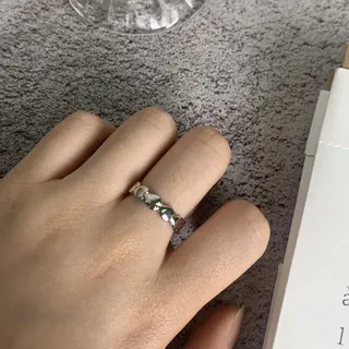 Vintage Heart Open Ring for Women, Adjustable Silver Alloy Band, French Chic Stacked Finger Ring, Minimalist Statement Jewelry Gift