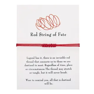 Red String of Fate Bracelet Set of 2 - Handwoven Lucky Red Thread with 7 Knots, Adjustable 16-30cm, with Story Card, Perfect for Couples, Friendship & Chinese New Year Blessing Gift