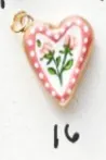 French Vintage Tulip Flower Necklace Pink Polka Dot Heart Pendant Stainless Steel Alloy Anti-allergy Enamel Choker Chain 45+5cm