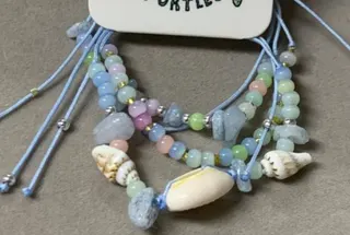 Ocean Boho Beaded Bracelet - Natural Shell & Conch Charm with Macaron Glass Beads, Hand-knotted Braided String, Summer Vacation Jewelry for Women