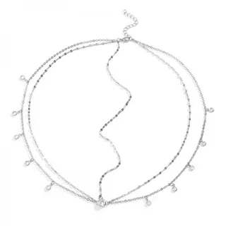Bridal Rhinestone Headpiece Multi-Layer Chain Hair Accessory White Gold Plated Sparkly Bridal Hair Jewelry Adjustable 60+5cm