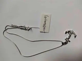 Anchor Necklace for Women, Vintage Nautical Rhinestone Anchor Pendant, Silver Plated Alloy Snake Chain, 40+5cm Adjustable Clavicle Chain
