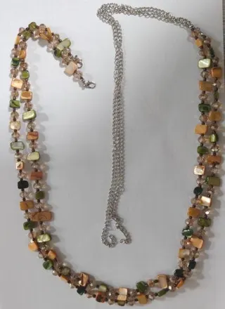 Double Layer Shell Waist Chain, Bohemian Beach Body Belt, Natural Shell Beads with Crystal, Adjustable Metal Chain, Bridesmaid Party Accessory