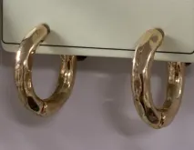 Luxury Gold Hoop Earrings for Women - 18K Gold Plated Alloy Textured Twist Hoop Earrings, Face-Slimming Statement Earrings for Daily & Party