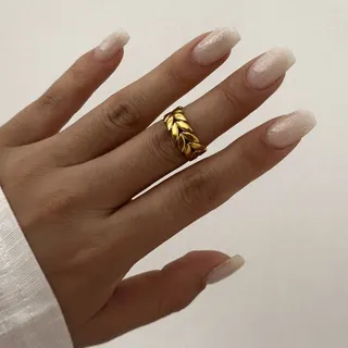 Vintage Enamel Flower Open Ring - Stainless Steel 18K Gold Plated Adjustable Wide Band, Boho Red Floral Statement Ring for Women