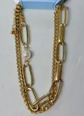 Layered Gold Chain Bracelet for Women - Multi-Link Retro Hollow Link Stackable Bangle, 18K Gold Plated Tarnish Resistant, Versatile Daily Jewelry