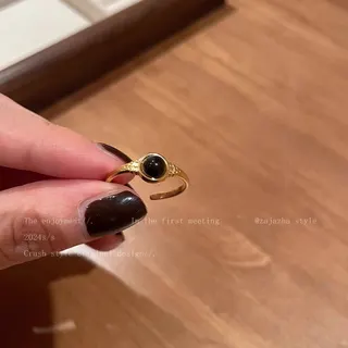 Vintage Sunflower Tiger Eye Stone Ring, Adjustable Open Band, Micro-Paved Zircon Accent, 18K Gold Plated Alloy, Retro Statement Jewelry for Women