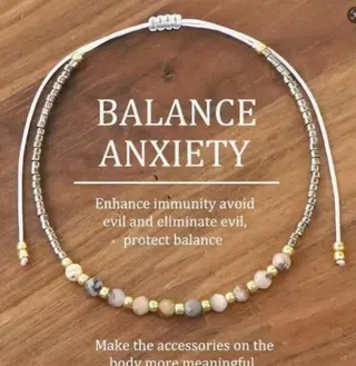 European Style Crystal Silver Bracelet - Natural Stone Elastic Bead Bangle, Balance & Calm Energy Charm, Lightweight Adjustable Women's Jewelry (16.7cm)