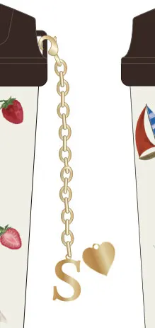 Letter S Chain Charm, Gold-Plated Alloy Heart Pendant Bag Charm, Ins Style Keychain & Purse Accessory, 7cm