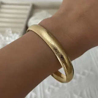 Luxury Feather Pattern Open Bangle, Stainless Steel 18K Gold Plated Wide Cuff Bracelet, Vintage Carved Adjustable Bangle for Women