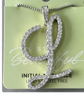 White Gold Initial J Letter Necklace, Rhinestone Paved Pendant, Copper Base Hypoallergenic Lead & Nickel Free, Elegant Clavicle Chain Gift for Her