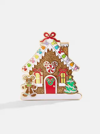 Christmas Gingerbread House Ornament, Enamel Alloy Christmas Tree Hanger, Candy Color Holiday Gift Box Decoration, Cute Festive Pendant