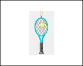 Christmas Tennis Racket Charm Pendant, Alloy Micro-Paved Colorful Rhinestone, Sporty Cute Bag Accessory, Creative Jewelry 1pc