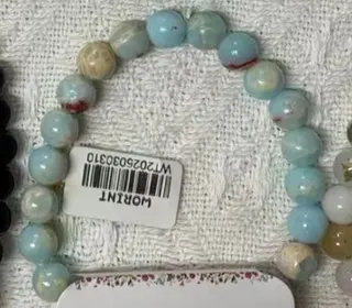 Pastel Blue Green Glass Bead Bracelet - Sea Stone Texture Round Beads, Lightweight Hypoallergenic Stretch Bracelet for Women, Summer Vacation Ins Style Jewelry