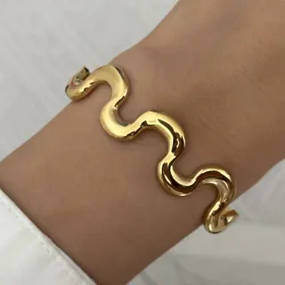 Vintage Gradient Enamel Stainless Steel Bangle Wide Cuff Bracelet French Retro Rhinestone Wristband Gold Green Pink 6cm