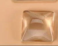 Clear Square Glass Piece 4cm, Beveled Polished Edge, High Transparency, DIY Craft Frame & Decor Accessory, 1pc